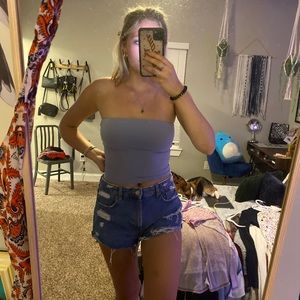 Blue crop top!